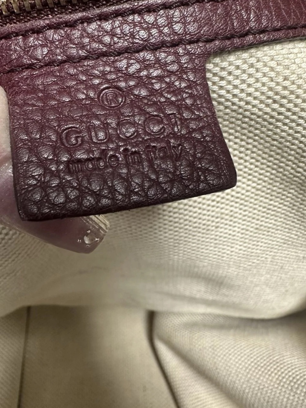 Gucci Soho Hobo Shoulder Tote Burgundy Bordeaux - Picture 8 of 12